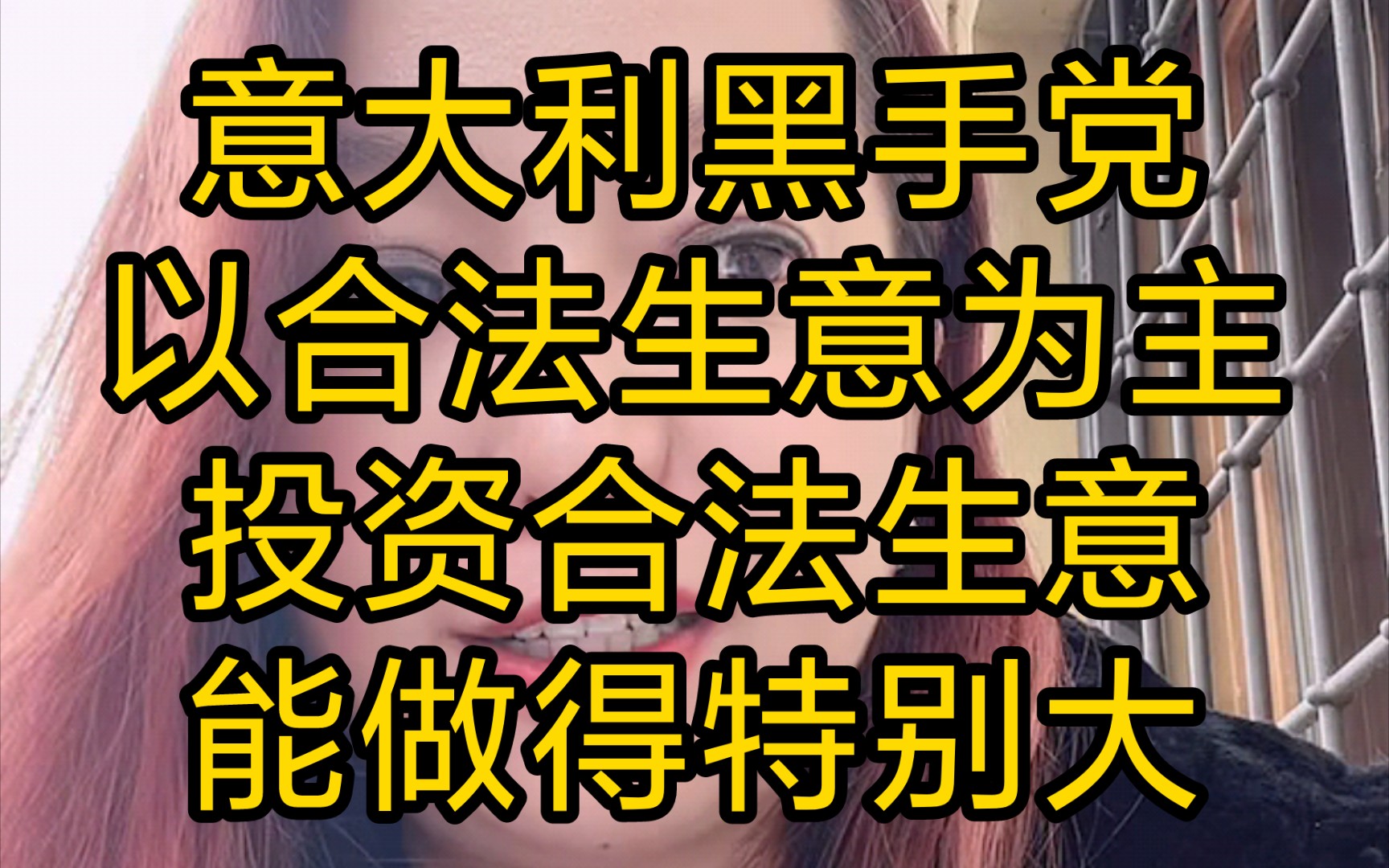 意大利潮妈:意大利黑手党以合法生意为主,投资合法生意,能做得特别大(2023年11月16日)哔哩哔哩bilibili