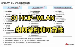 Скачать видео: 01 HCIP-WLAN组网架构和可靠性