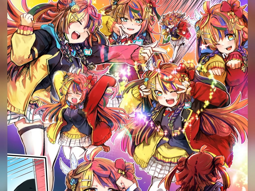 女孩们身体融合#二次元动漫 #变身 #融合