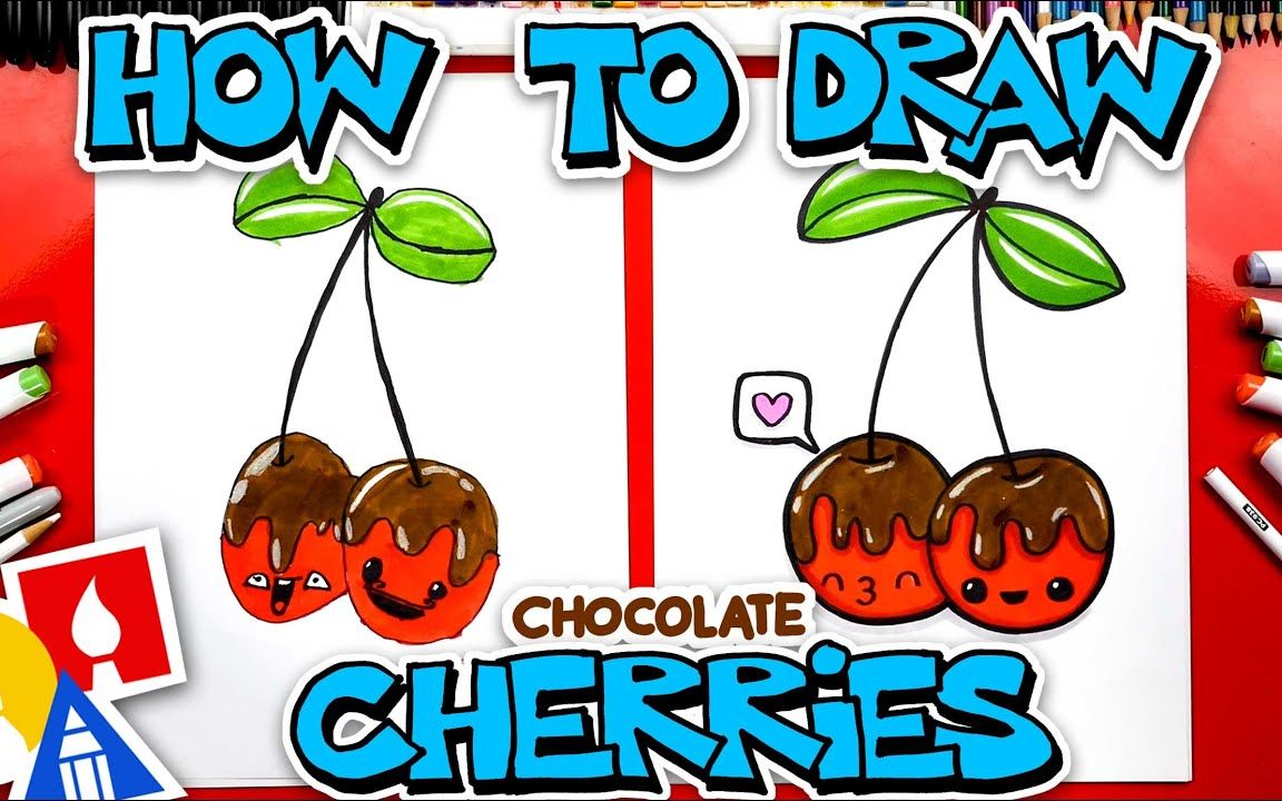 【绘画】5分钟教你如何画巧克力樱桃 Chocolate Covered Cherries!哔哩哔哩bilibili