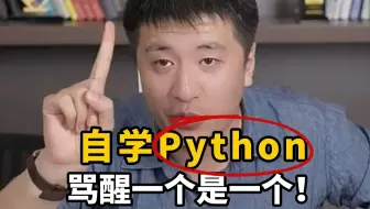 自学Python，骂醒一个是一个！！