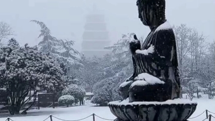 [图]一朝落尽长安雪，风雪中的西安有多出片。