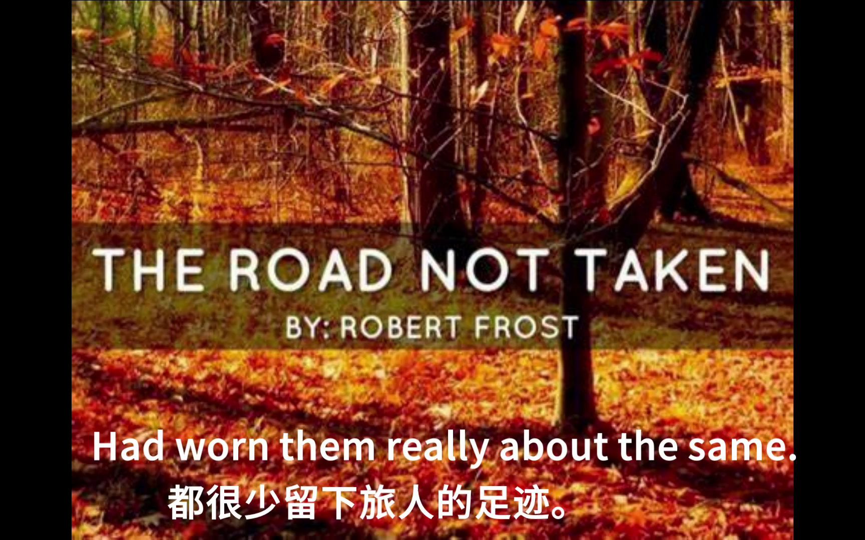 英文诗 《未选择的路》The road not taken  By Robert Frost哔哩哔哩bilibili