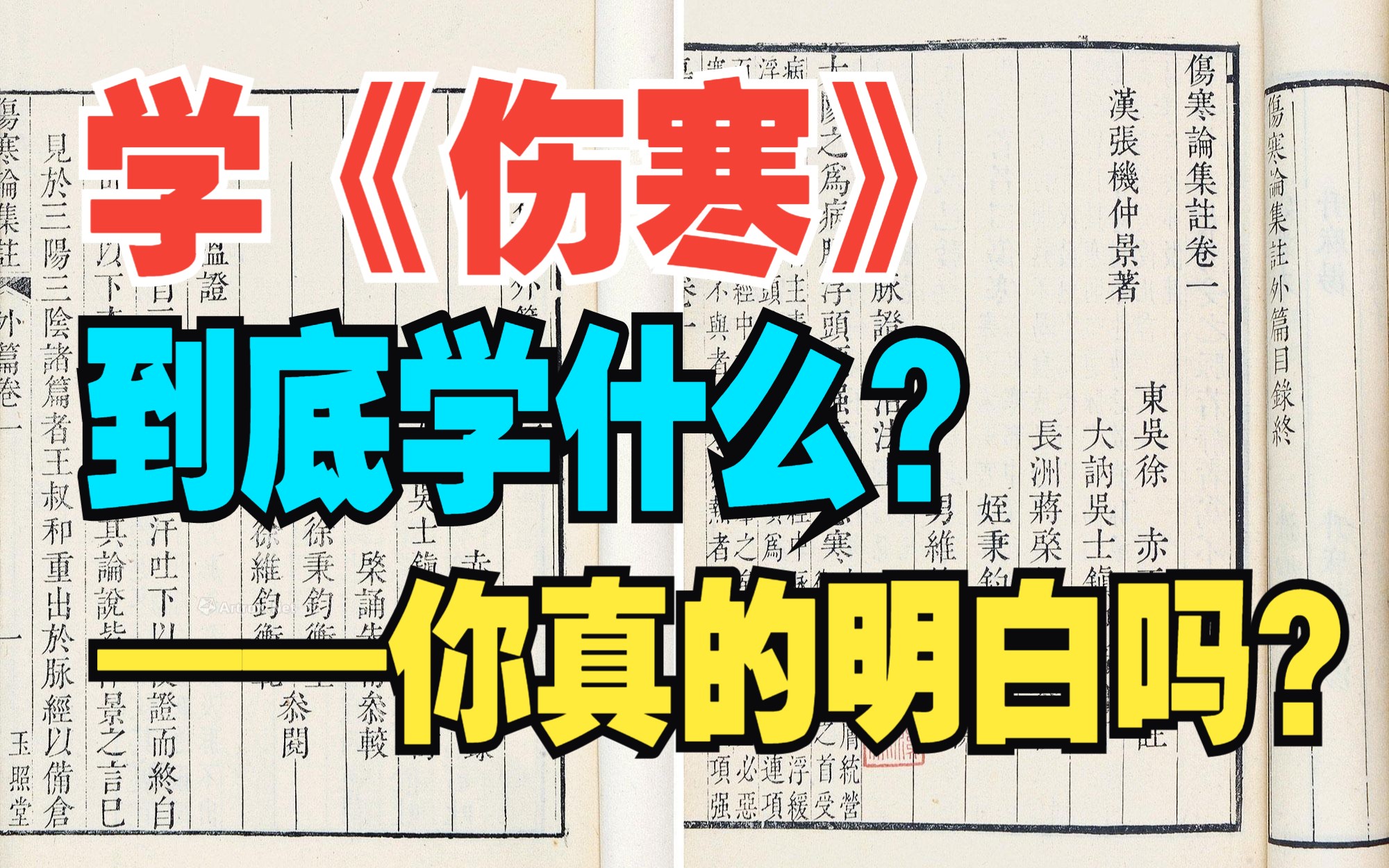 学《伤寒》到底学什么?——你真的明白吗?哔哩哔哩bilibili