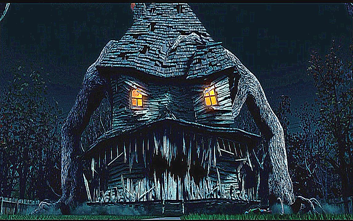 温馨小镇上有座恐怖鬼屋只要有人靠近就会被吃掉怪兽屋解说