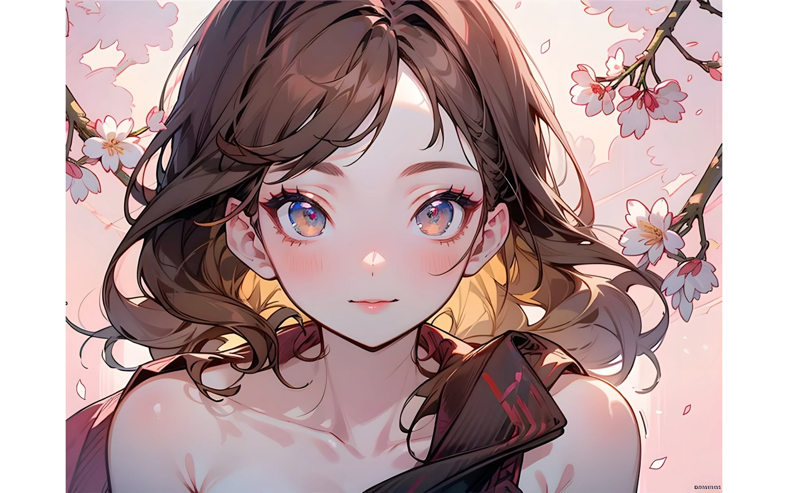 樱花与二次元,美丽的邂逅 樱花女孩二次元