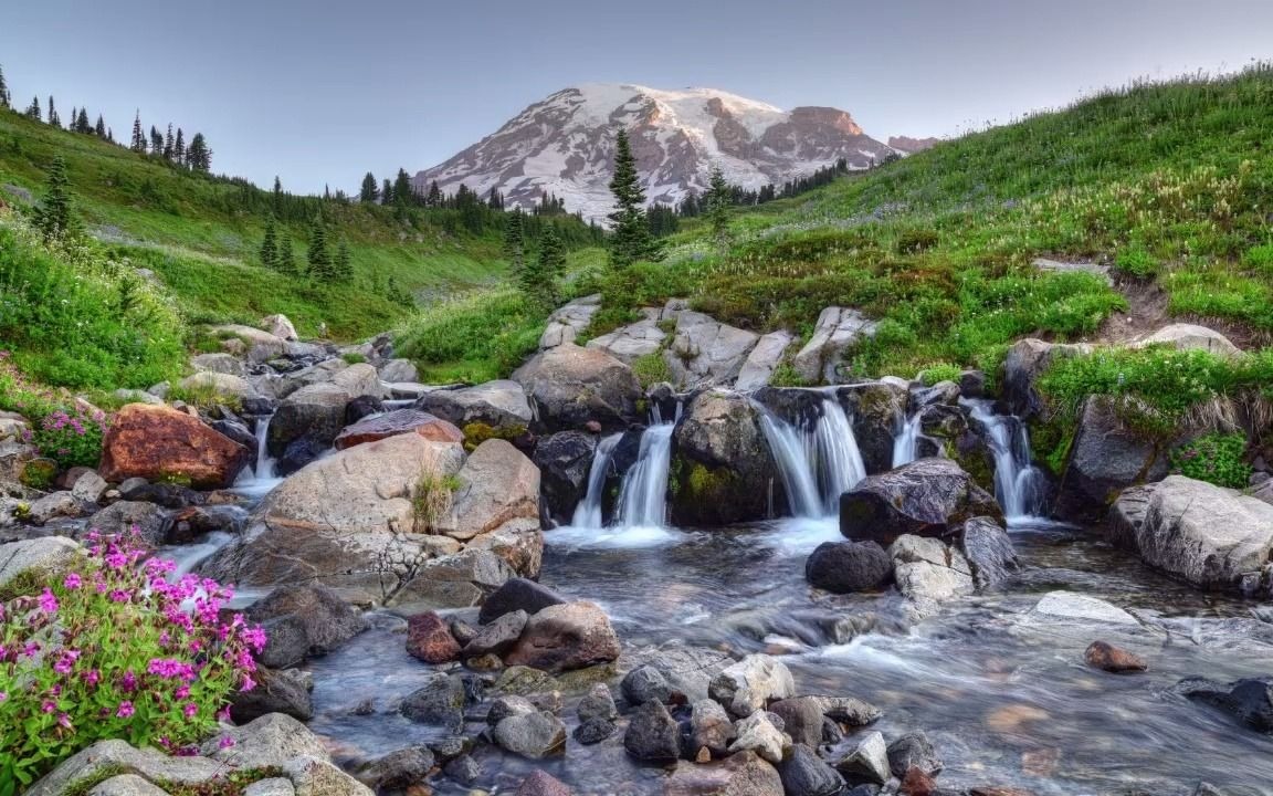 [图]【白噪音】高山上的小溪流水，放松助眠大自然背景音