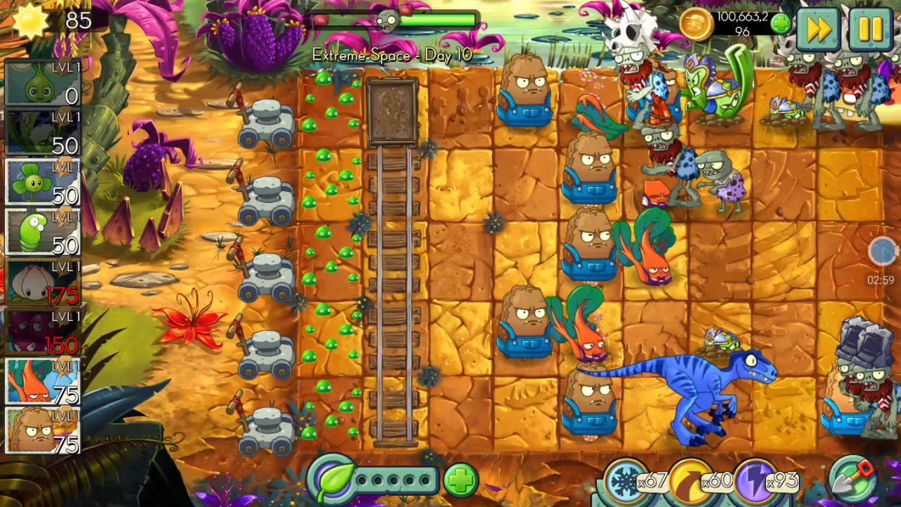 pvz2國際版極端空間1011天