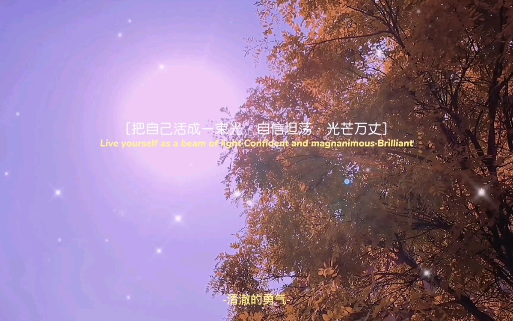 把自己活成一道光,自信坦荡,光芒万丈_哔哩哔哩_bilibili