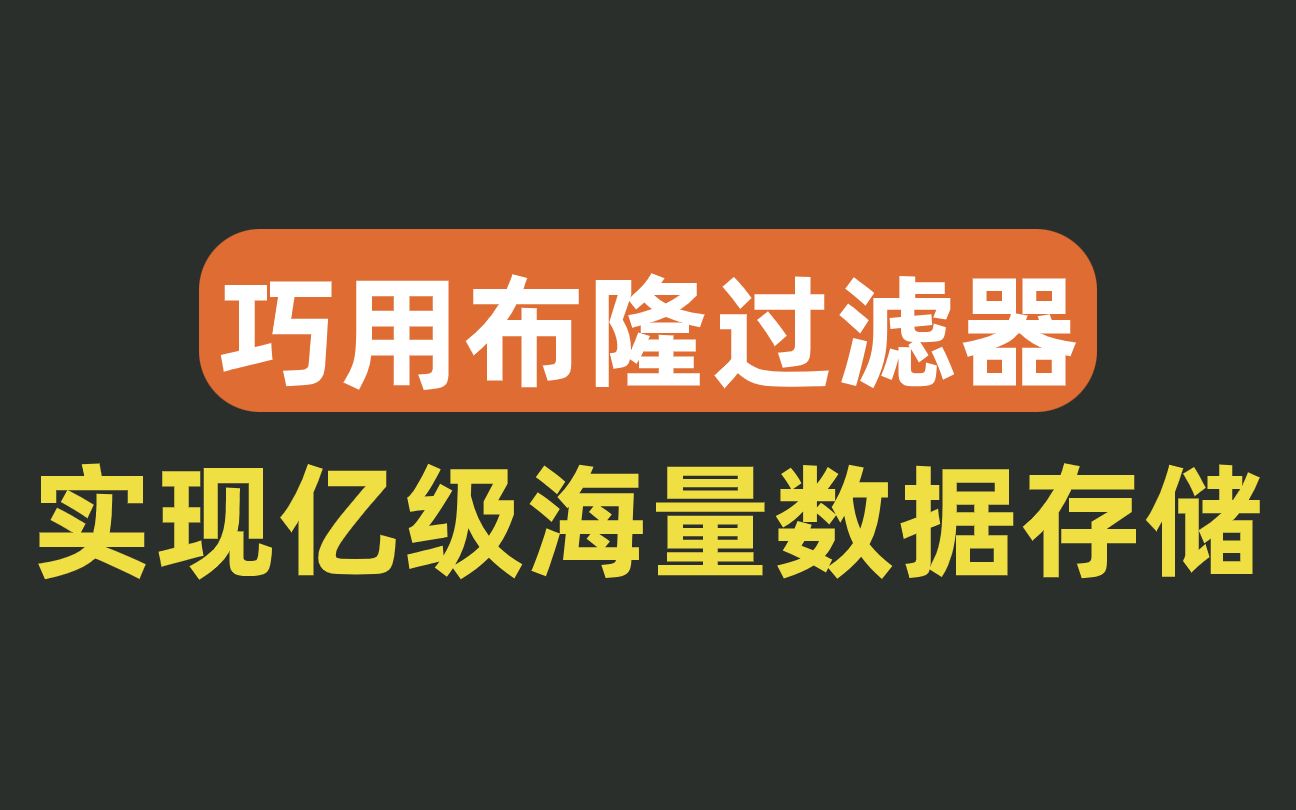 公司新人用布隆过滤器不小心实现了亿级数据存储,看呆了哔哩哔哩bilibili