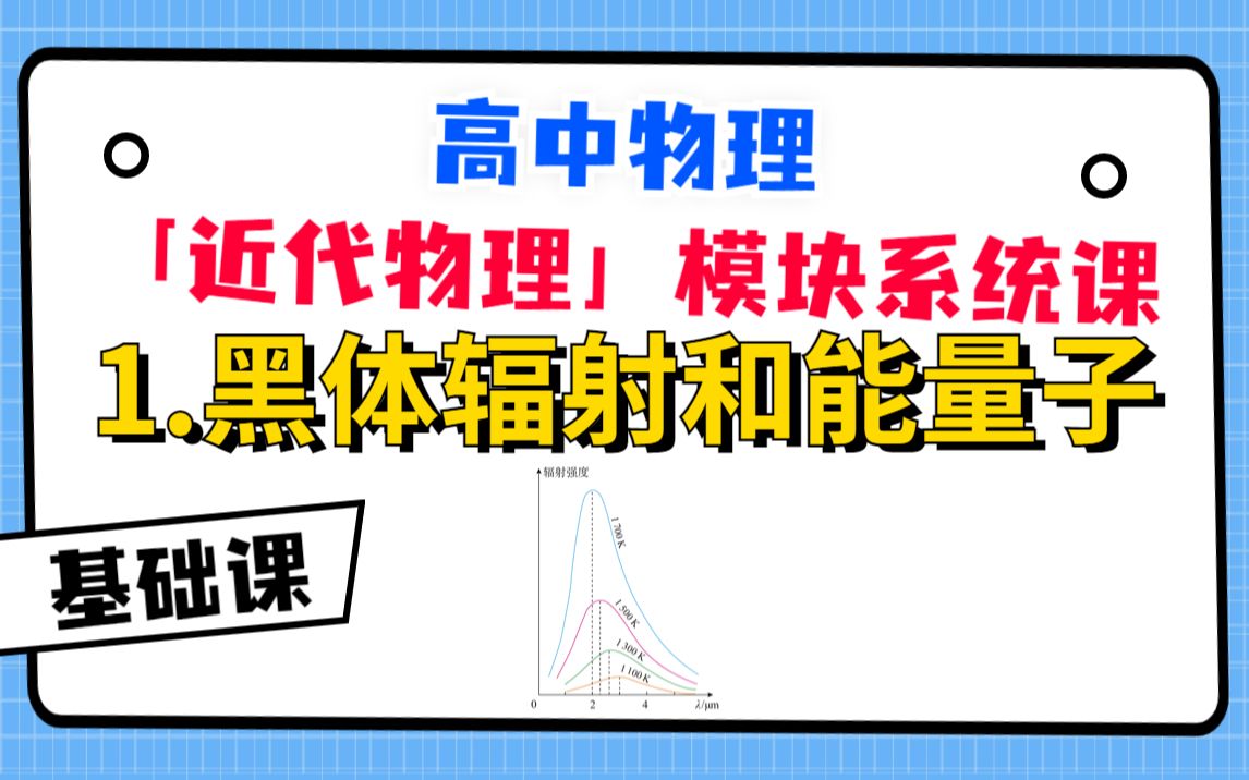 [图]【高中物理-近代物理系统课】1.黑体辐射和能量子|新的开始！