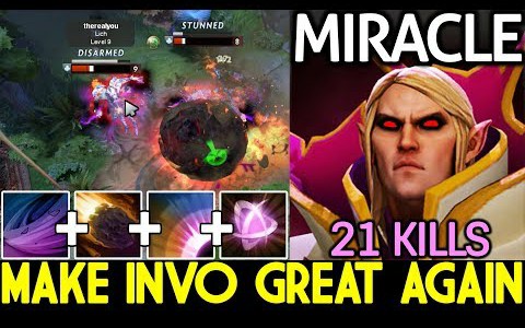 【DOTA2】Miracle [行云流水] 麻烦请欣赏奇迹卡的标准操作 (21杀美滋滋)By DOTA2 HighSchool哔哩哔哩bilibili