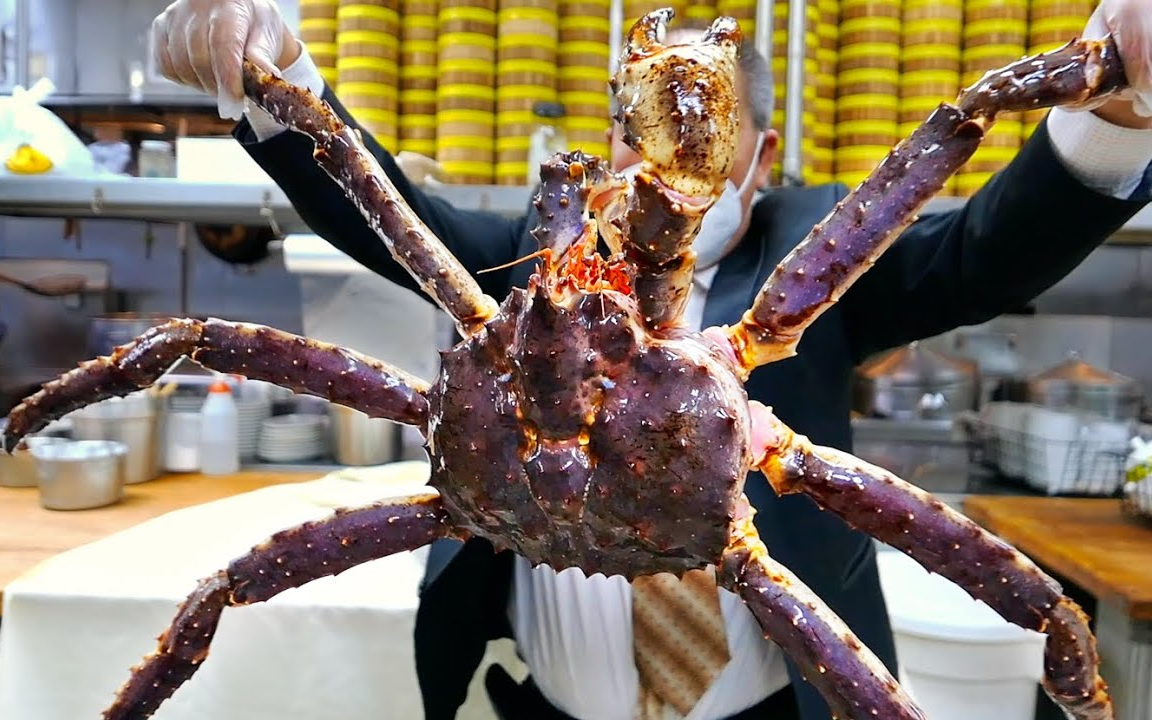 【美国美食】 巨大的阿拉斯加帝王蟹和炸馒头 布鲁克林 海鲜 - 纽约