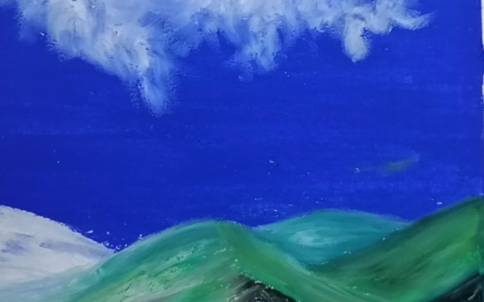 油画棒|宁静的蓝色