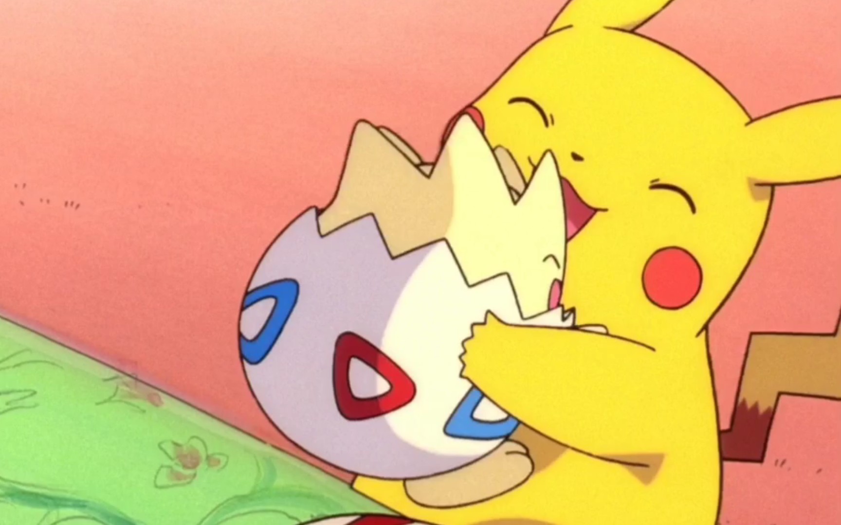 皮卡丘和波克比,最可爱的贴贴