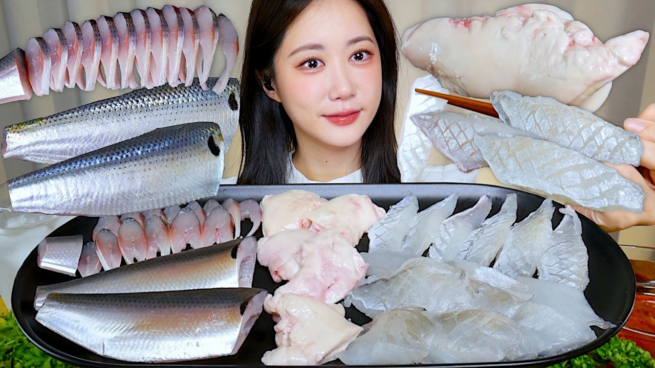 [ONHWA] 鳞鲀鱼刺身 + 鳞鲀鱼生肝 + 生斑鰶 咀嚼音!-ONHWA_Official-ONHWA_Official-哔哩哔哩视频