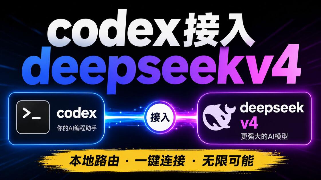 Codex接入DeepSeek V4！编程成本直接砍掉90%！_哔哩哔哩_bilibili