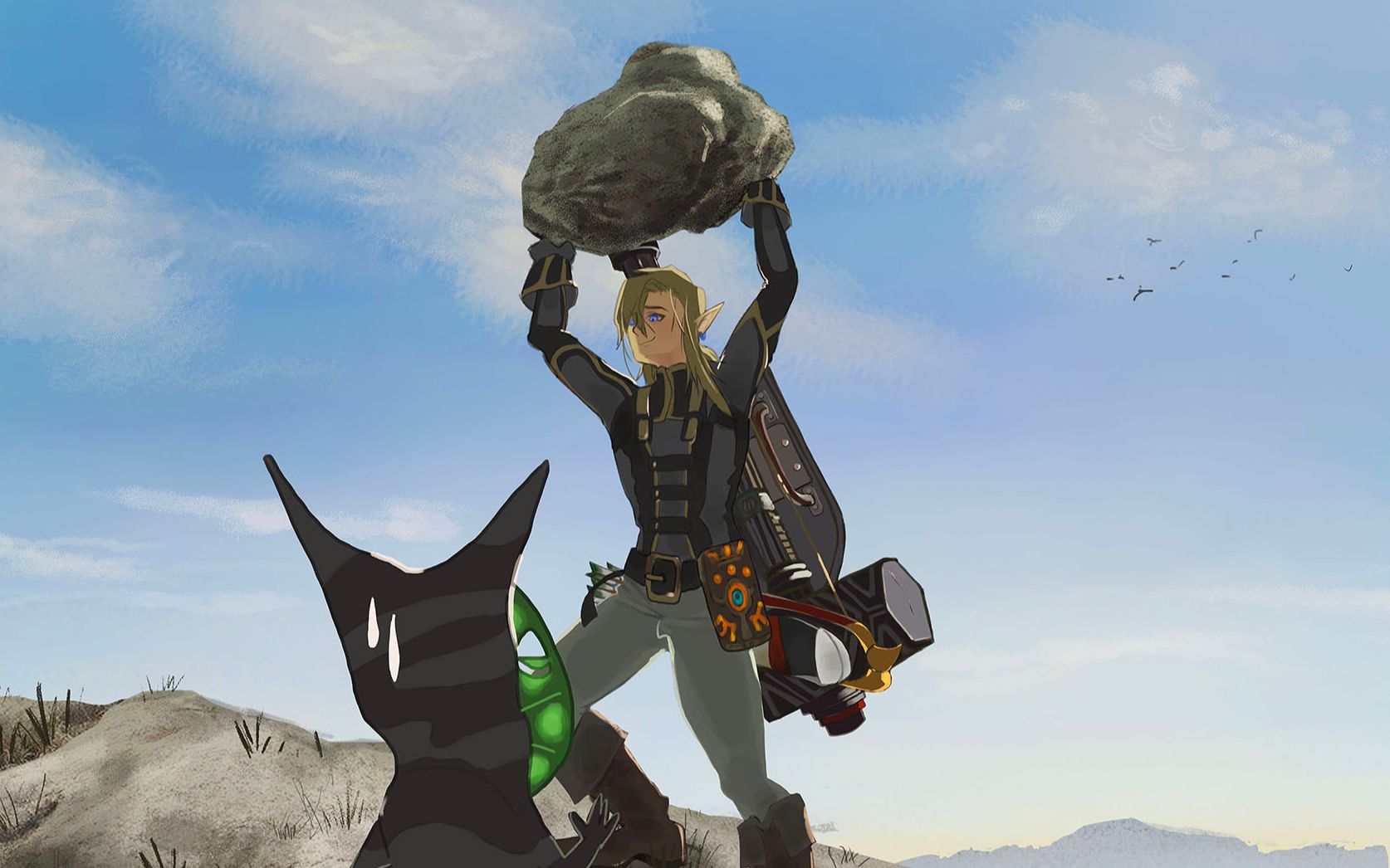 看见呀哈哈还能不欺负他?我林克绝不是这样绅士!