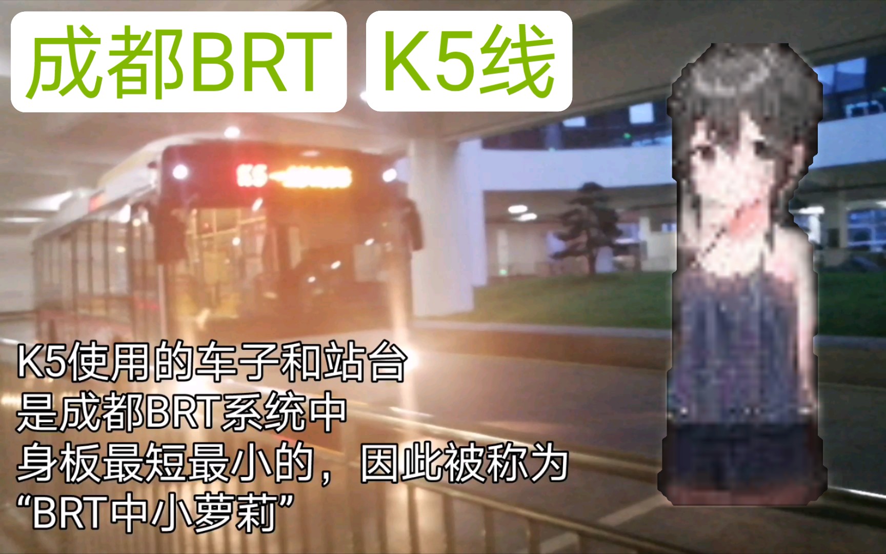 【POV】夜游温江花园城,BRT中“小萝莉” 成都快速公交 K5线 全程前方展望 温江枢纽站→金沙公交站哔哩哔哩bilibili