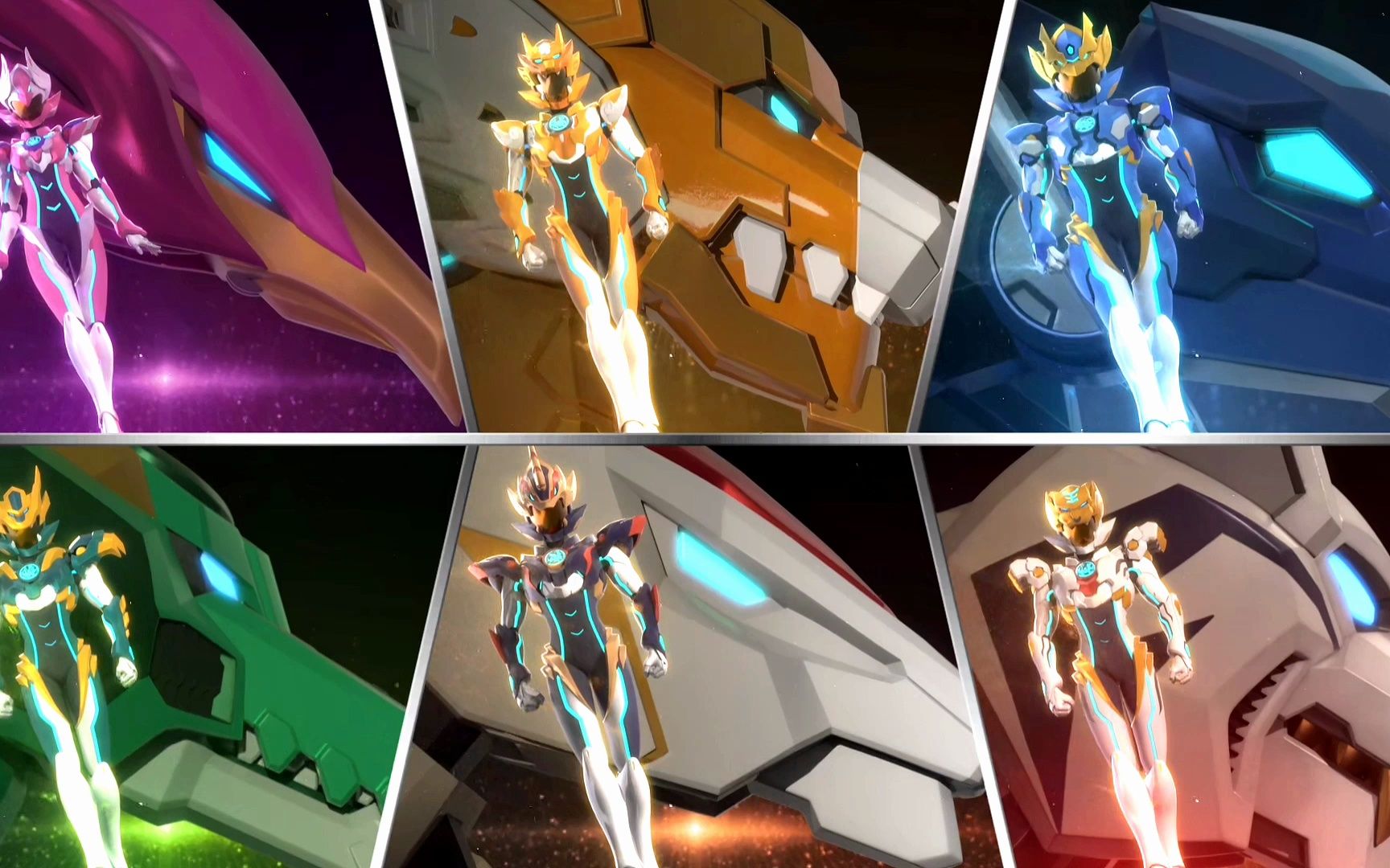 盘点神兽金刚六超人变身及召唤机甲!