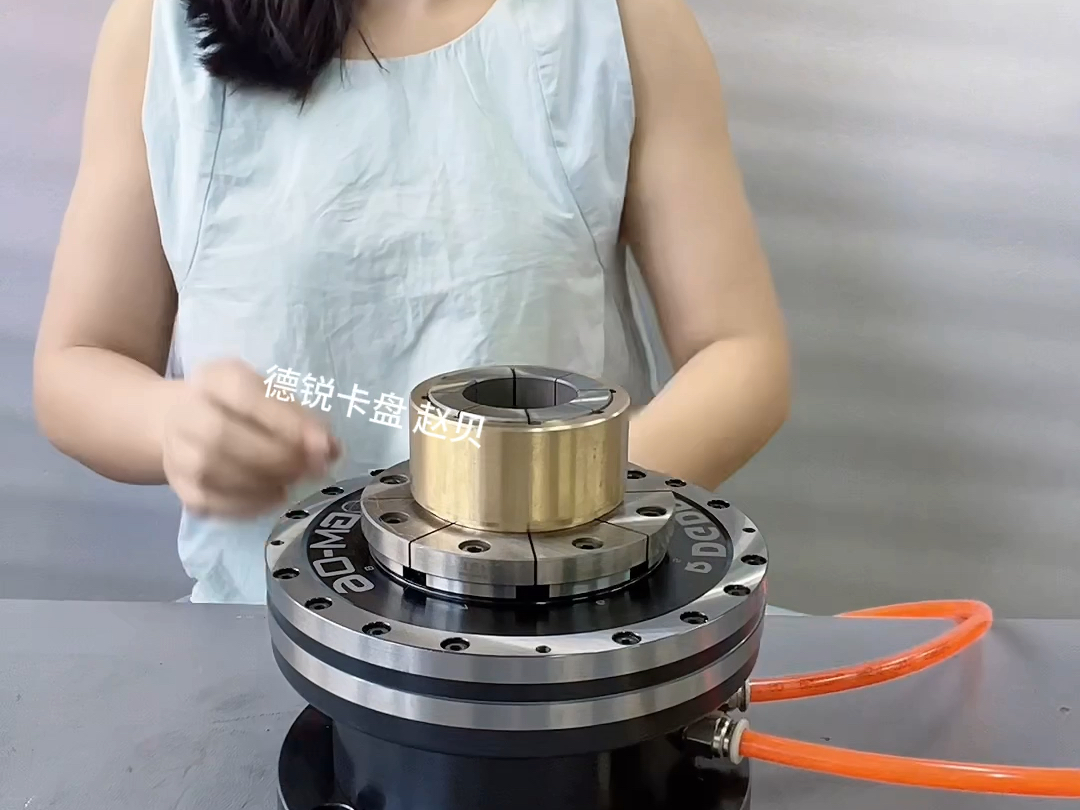 磨床膜片式夹头精度0.005毫米内 滚珠丝杠螺母内撑旋转夹具