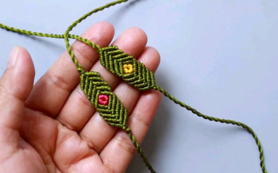 【手工编绳教程】编绳绳结,四叶草,清新手绳,详细教程有手就会