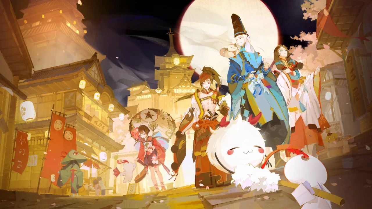 四周年庆版本动态登录界面 /「百鬼夜行」场景更新 / 新版町中