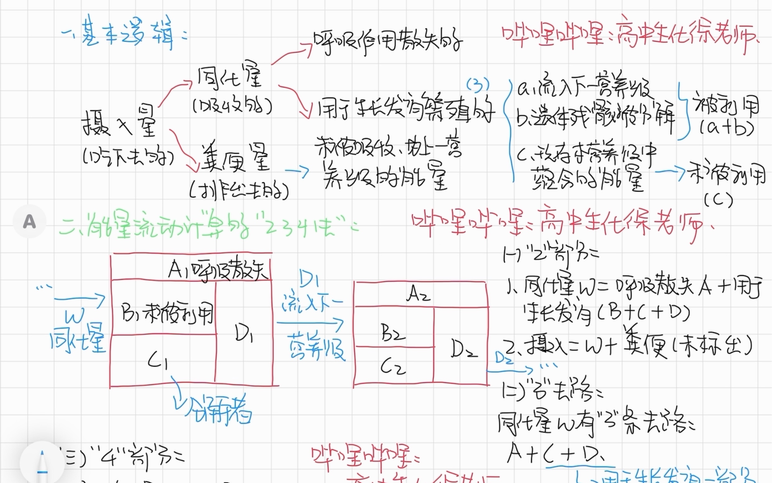 [高考生物重难点点拨]生态系统能量流动计算的基本模型与方法点拨哔哩哔哩bilibili