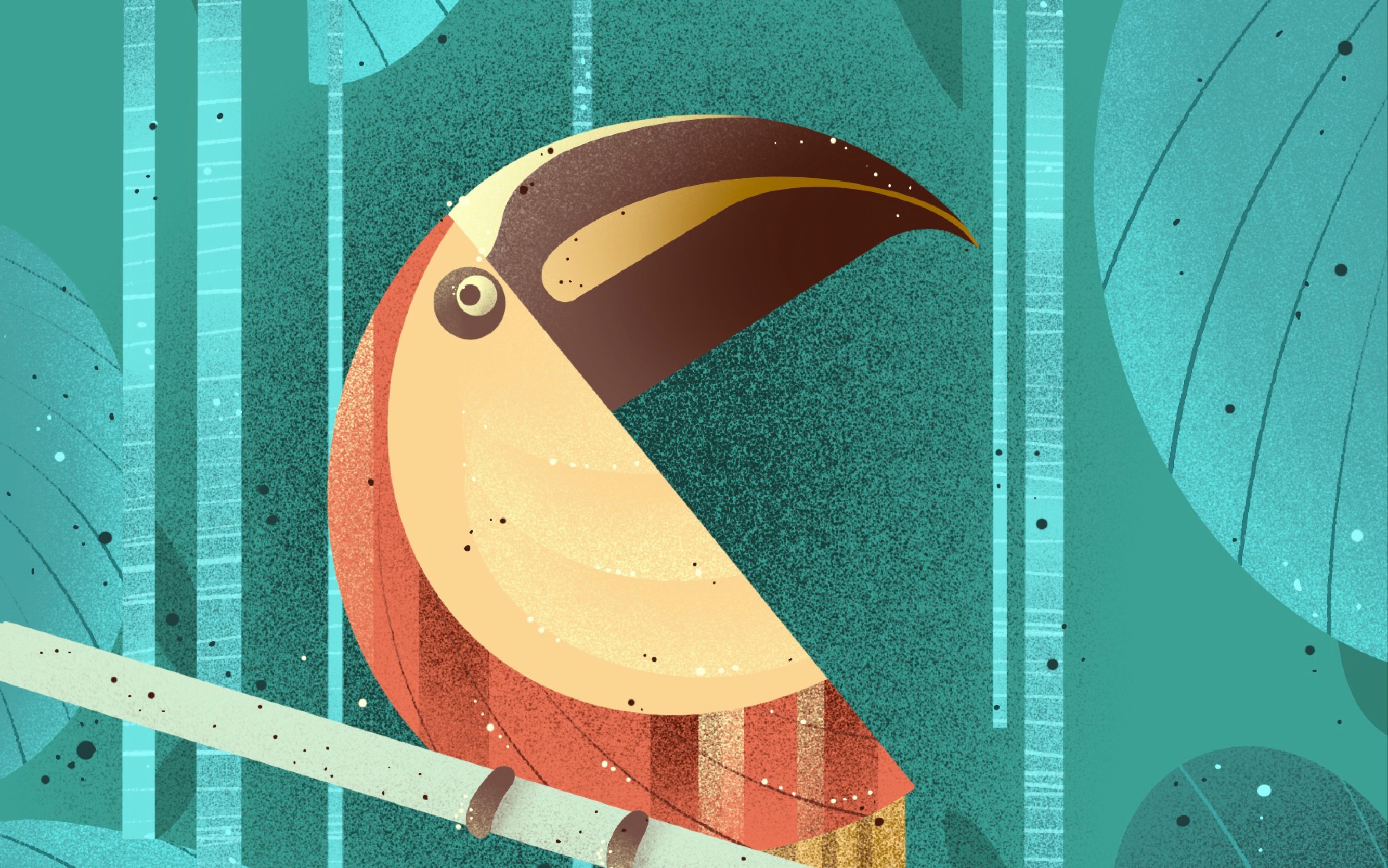 day 1 | procreate 课程练习记录 - 犀鸟插画