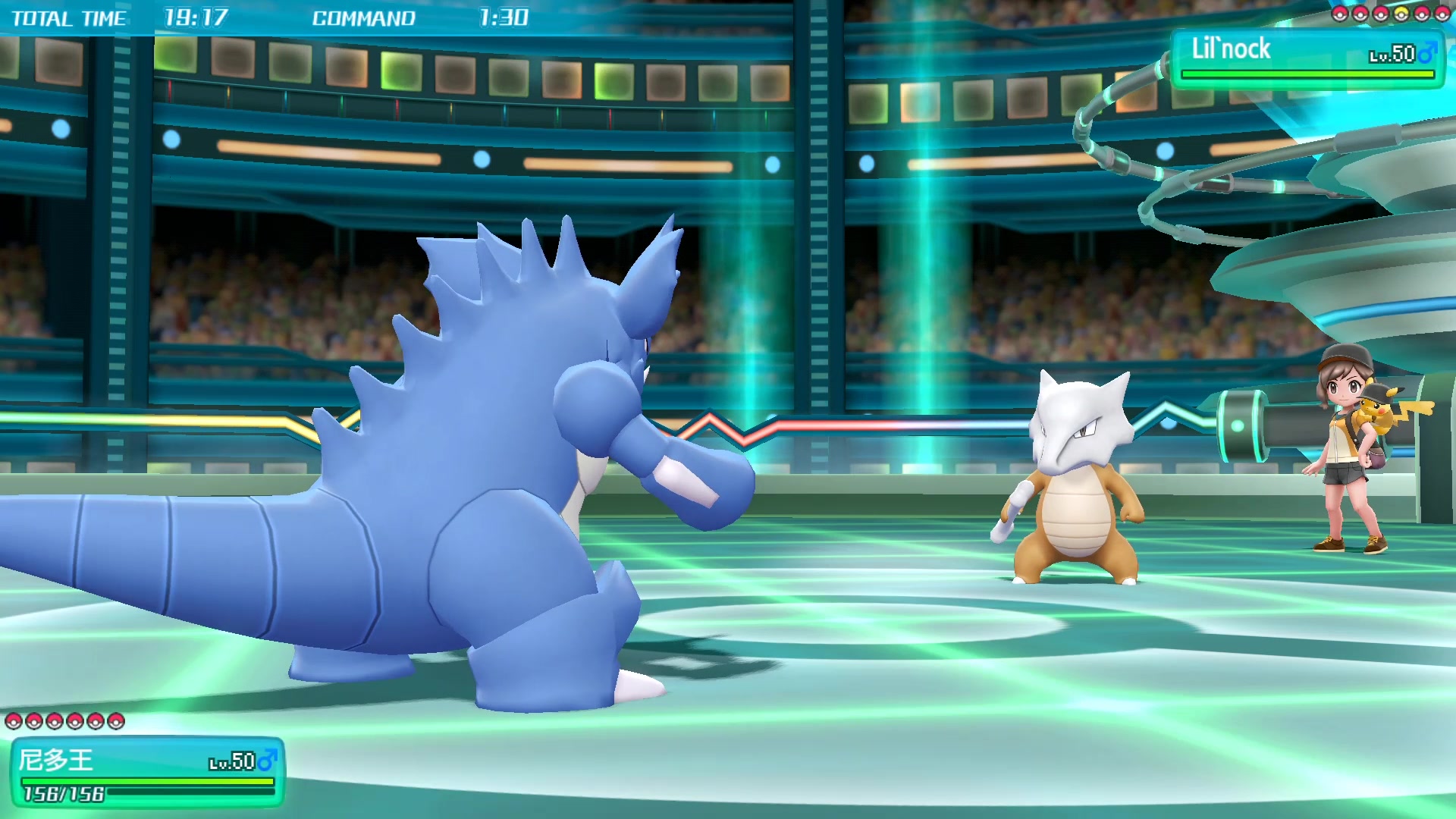 【精灵宝可梦lets go】日常对战(罕见的3d龙)