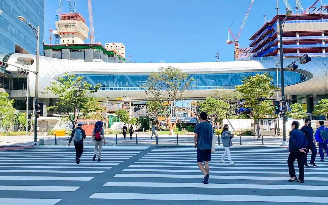 [4k] 韩剧拍摄 城南市板桥科技谷散步 一起去京畿道城南市盆唐区板桥