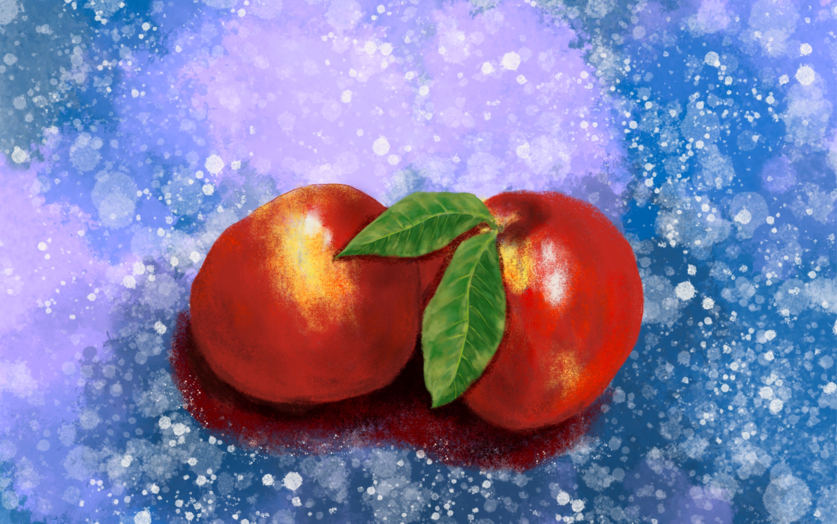 【ipad绘画】画两个有故事的桃子