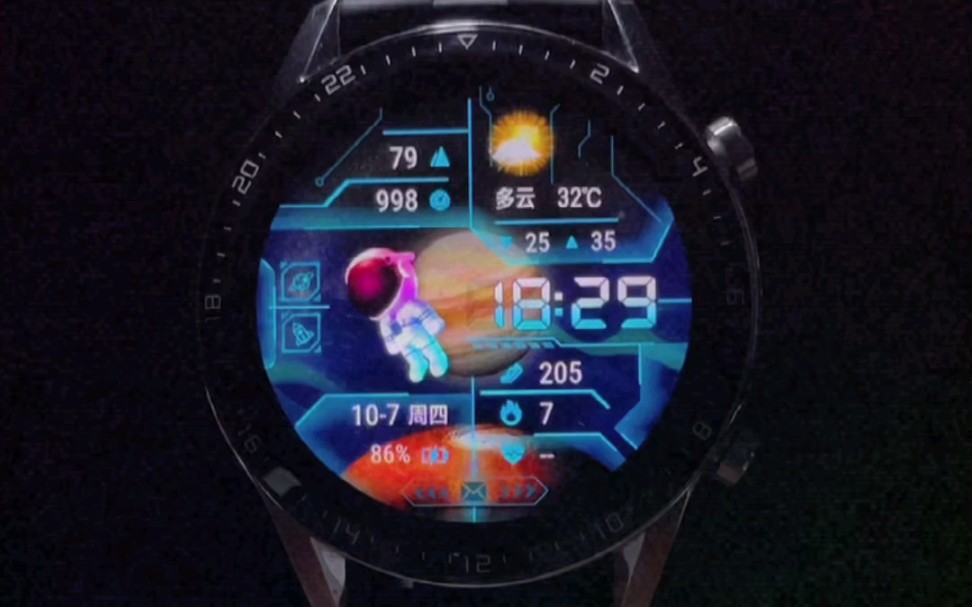 何以解忧唯有工作假期结束太空人上线太空人液晶1华为表盘