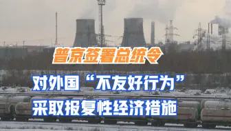 普京签署总统令对外国“不友好行为”采取报复性经济措施
