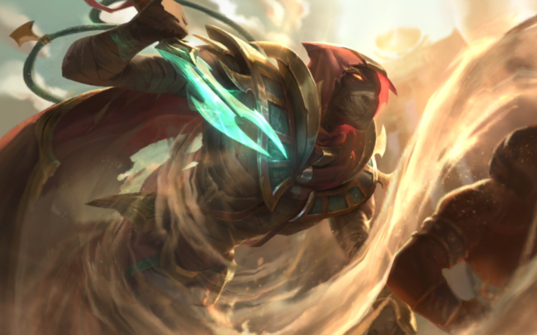 【手游联盟】逐渐7815上 怨之砂派克 斩杀后举刀子的样子!