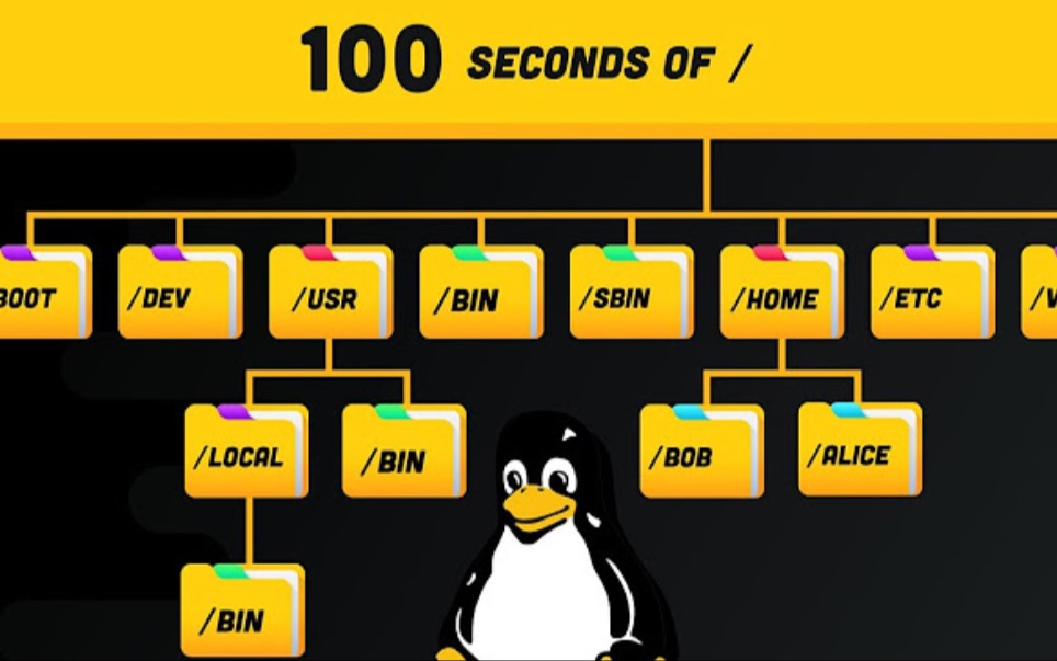 [图][中字]100秒解释Linux系统目录结构