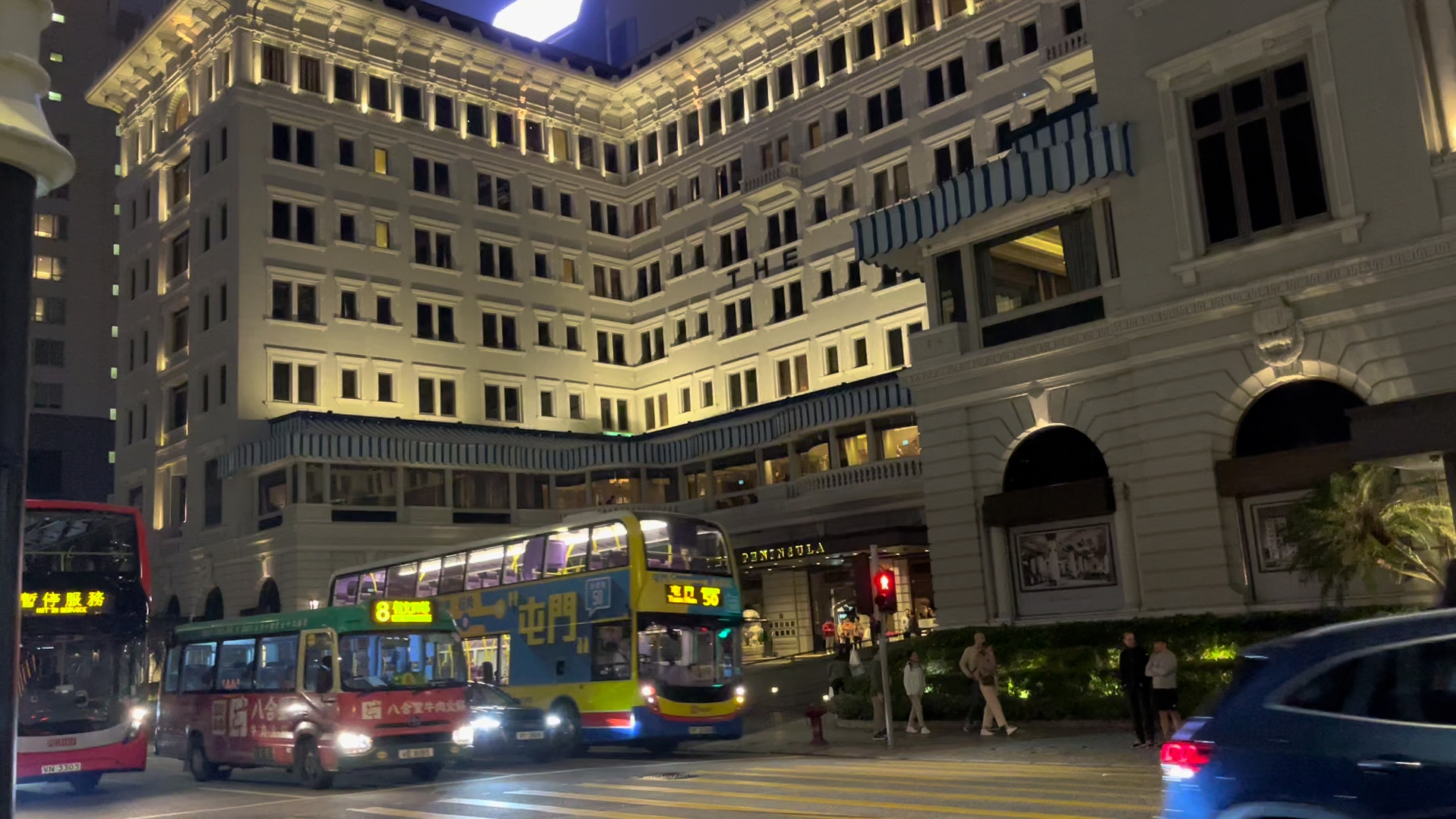 香港街上的夜景