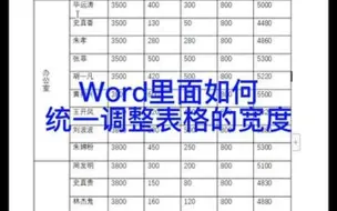 Download Video: Word里如何统一调整表格的列宽，怎么拖拽都不会变