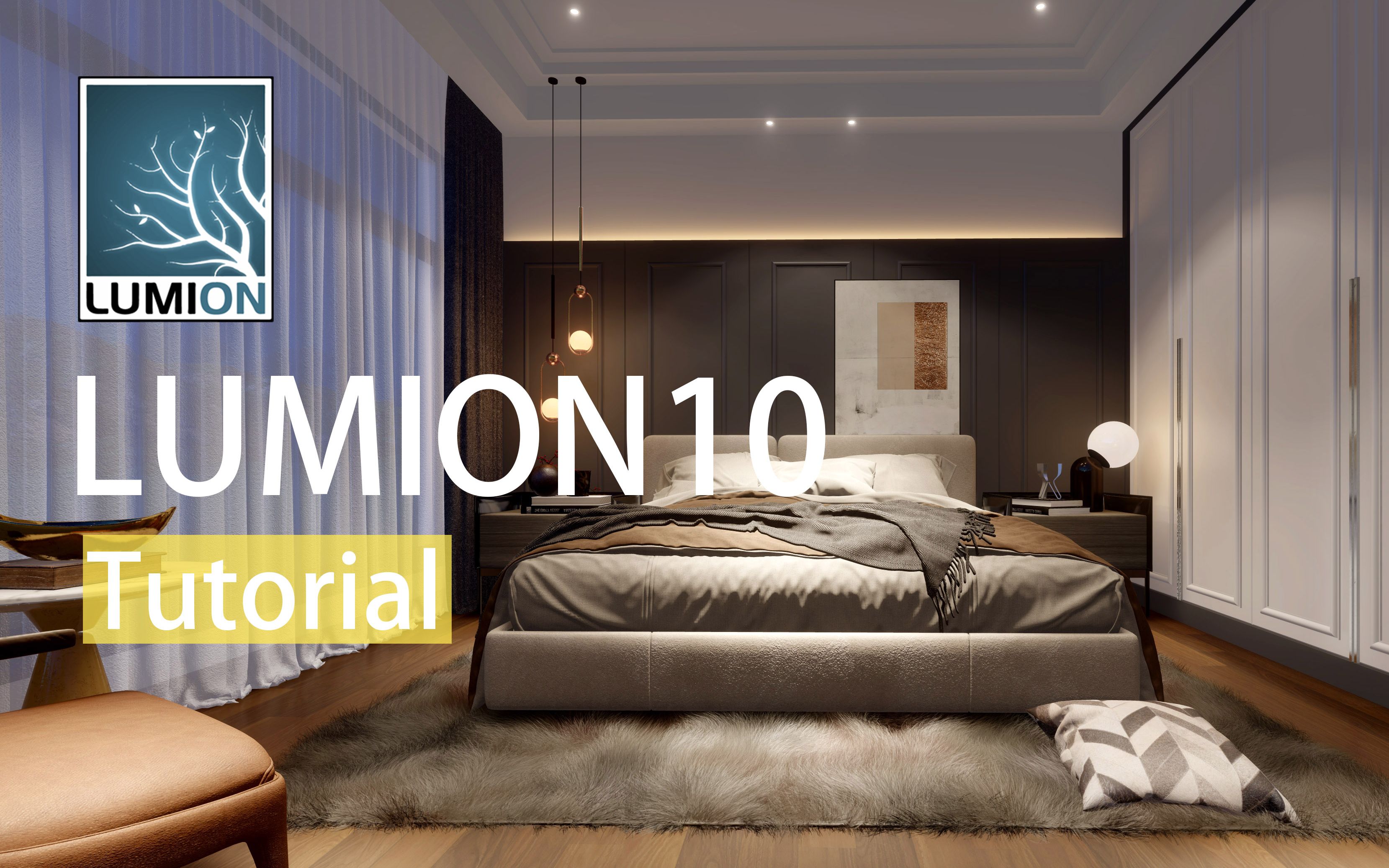 lumion 10渲染 | 夜间室内光线 柔和阴影 | 卧室工作流程(照片级真实)