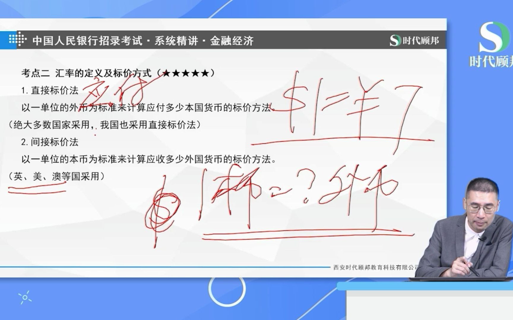 2022人民银行笔试考点:汇率的定义及标价方式 (1)直接标价法 (2)间接标价法哔哩哔哩bilibili