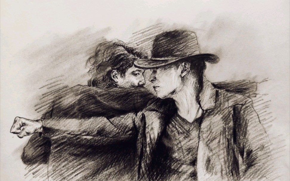 红凯&伽古拉素描,绘画过程