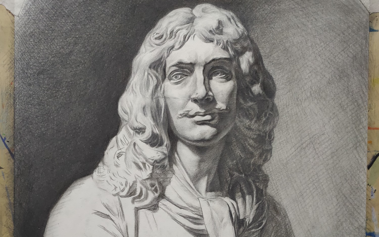 【素描石膏】《莫里哀石膏像》绘画过程不是吧不是吧!