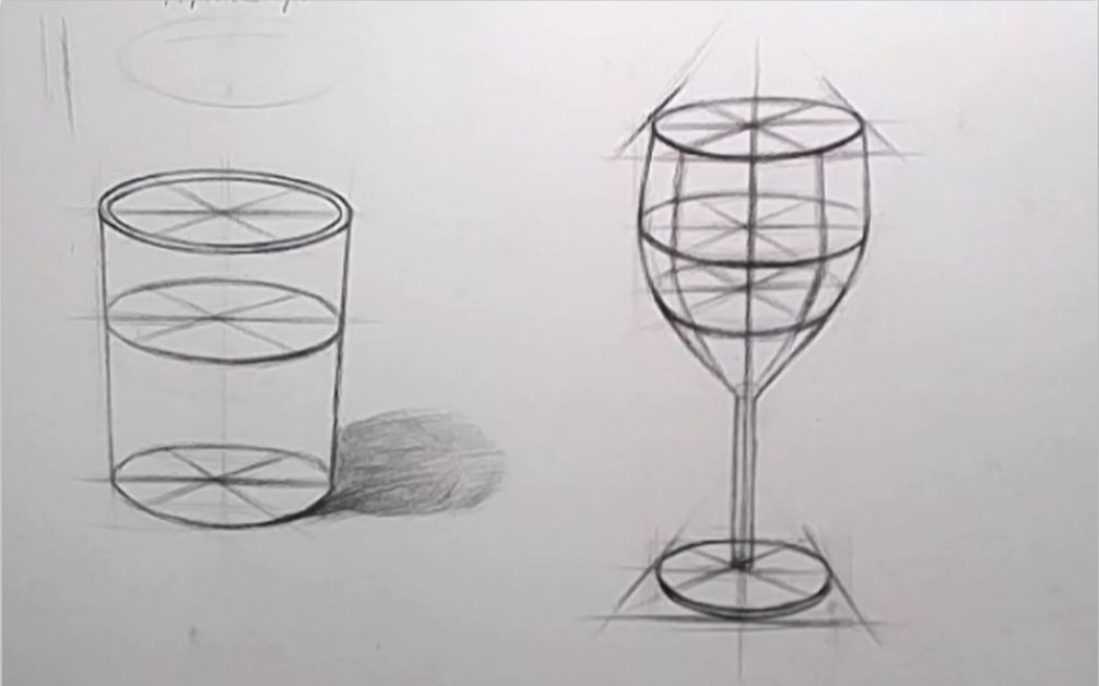 【素描教学】零基础结构素描,杯子的画法_哔哩哔哩 (゜-゜)つロ 干杯