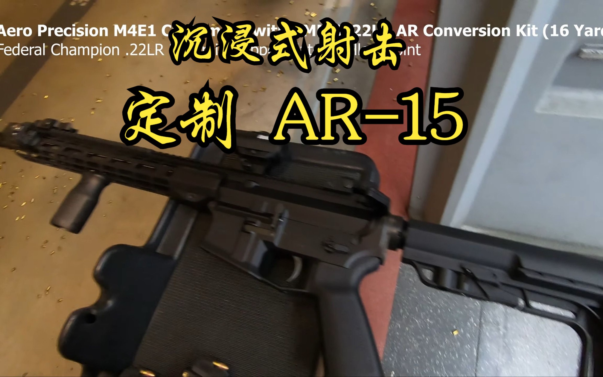 【沉浸式射击】基于Aero Precision M4E1 的定制 AR15,带 CMMG .22LR AR 转换套件 (.22LR)哔哩哔哩bilibili