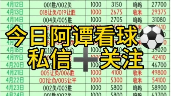 今日阿谭足球二串一推荐哔哩哔哩bilibili