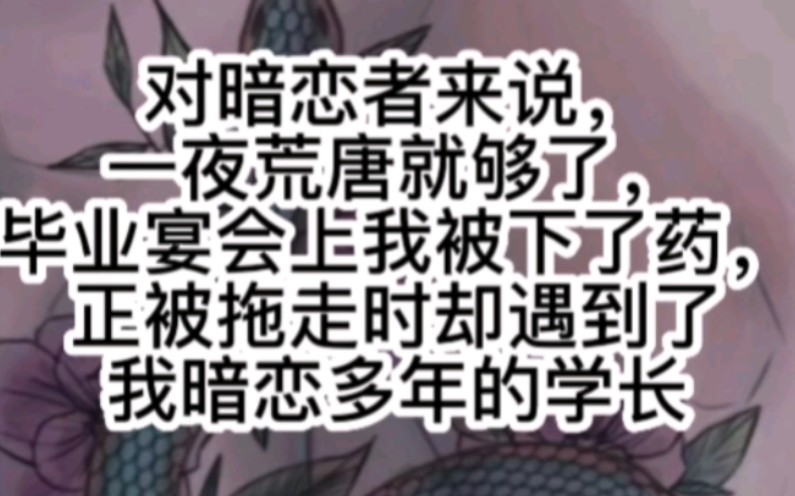 对暗恋者来说,一夜荒唐就够了,毕业宴会上我被下了药,正被拖走时却遇到了我暗恋多年的学长哔哩哔哩bilibili