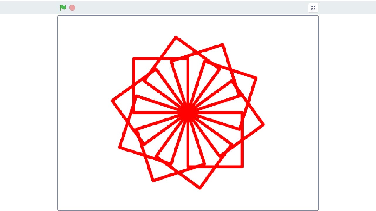 scratch绘制十个叠加正方形