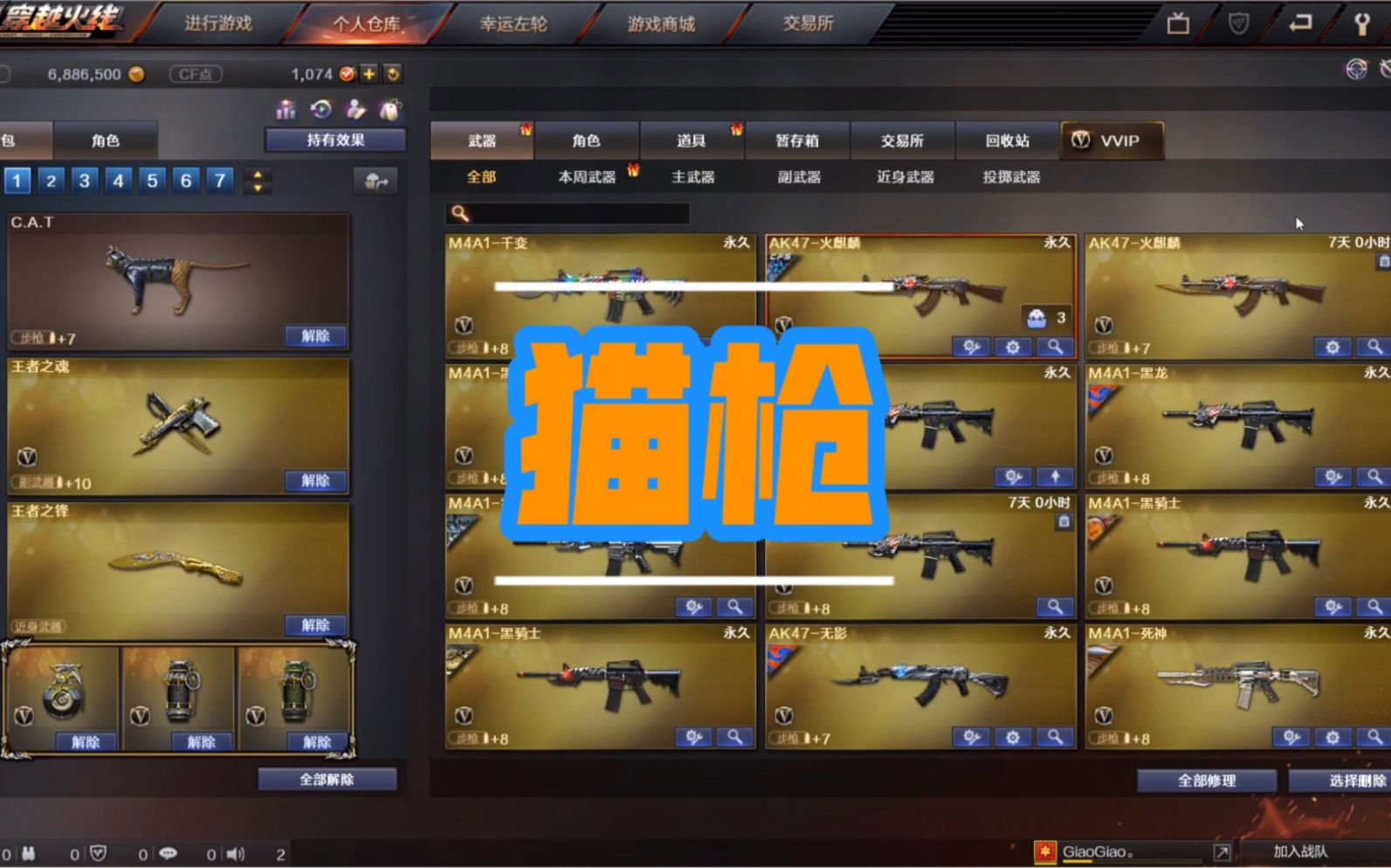 木头说穿越火线里的萌物cat猫枪老夫的少女心炸裂