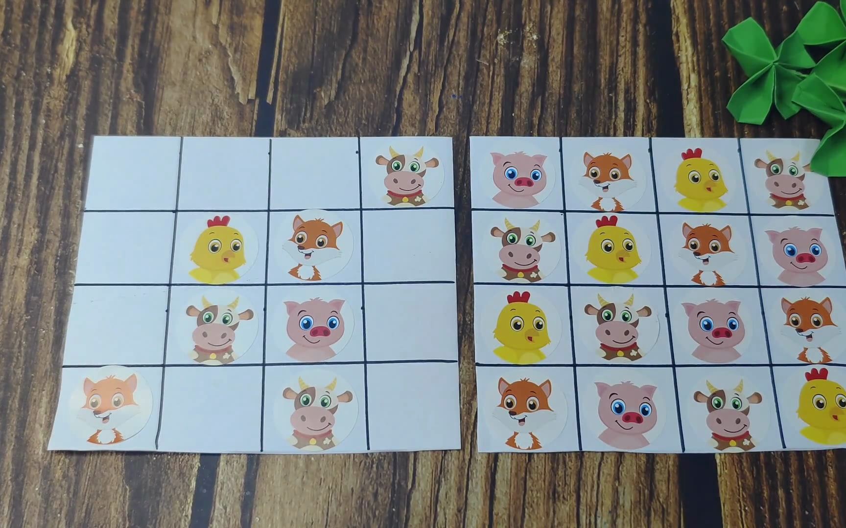 diy自制区域玩具|大班数学玩具《动物数独》