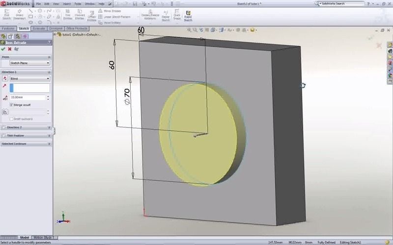 01 第一课 零件Adding cylinders with Circle and Boss feature11哔哩哔哩bilibili